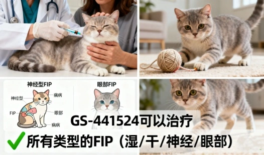 Can GS-441524 treat all types of FIP (wet/dry/neurological/ocular)