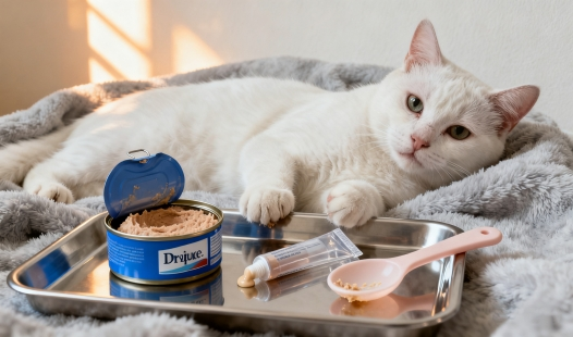 What should cats eat during GS 441524 treatment for faster recovery?