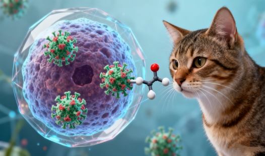 How does GS 441524 stop feline coronavirus from replicating?
